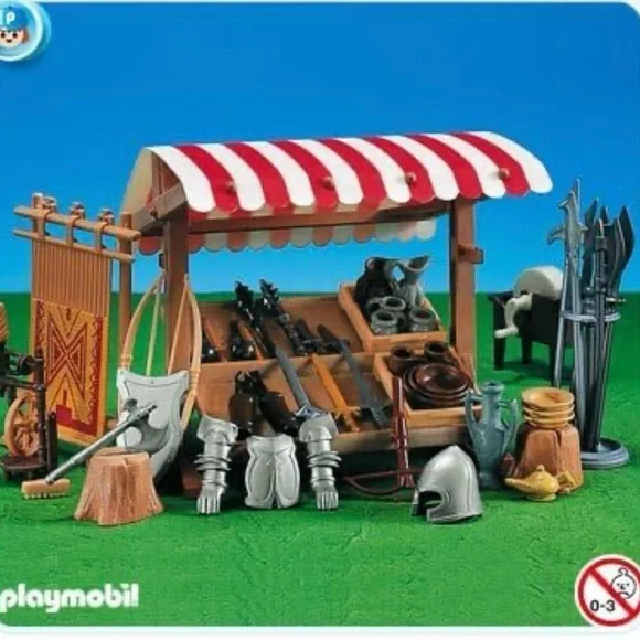 PLAYMOBIL Retired Set 7855 Knights Market Stand - Picture 7 of 9